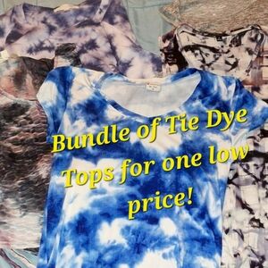 BUNDLE OF 5 TIE DYE Tops Assorted Brands